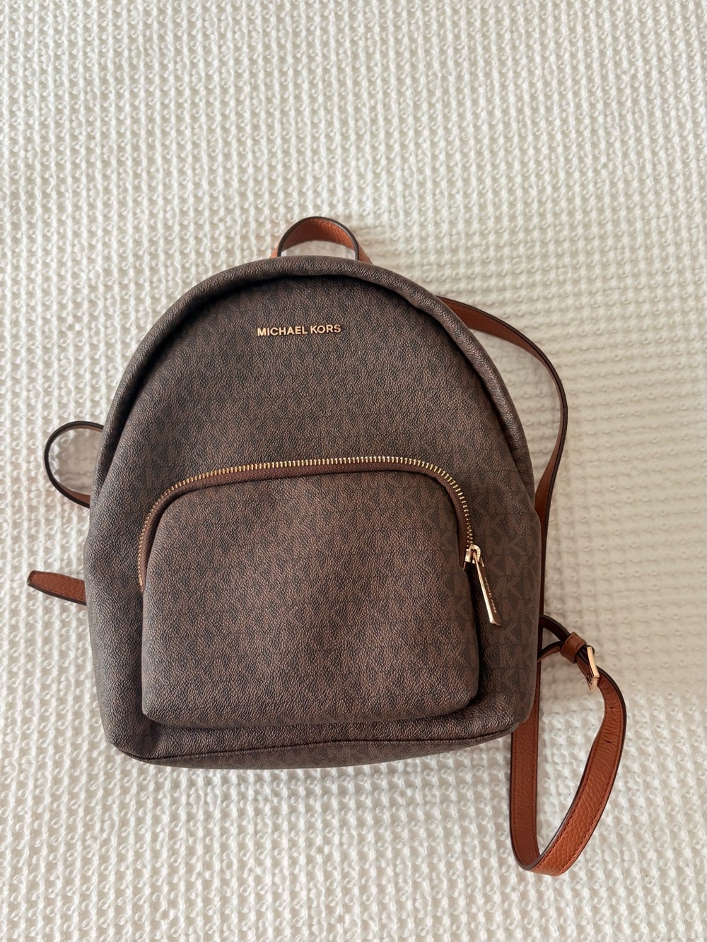 Michael Kors Brown Leather Backpack Purse